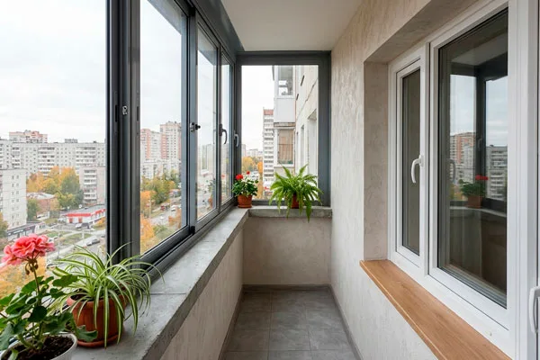 Остекление балконов вторым контуром