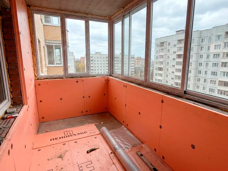 Утепление Пеноплекс 50мм + обшивка