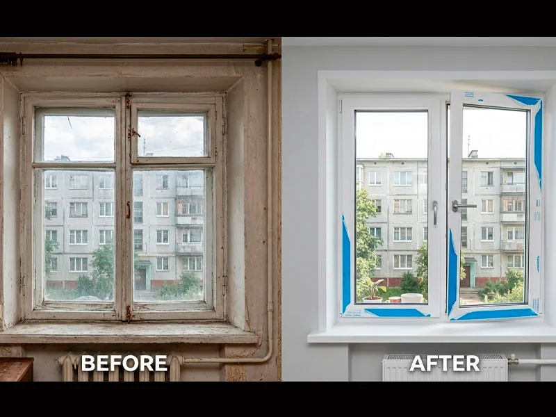 Замена деревянных окон на REHAU Blitz New